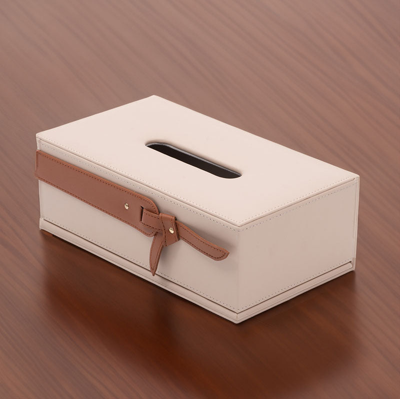 Buy Mona Vegan Leather Tissue Box - Beige Tissue Holder from Vaaree