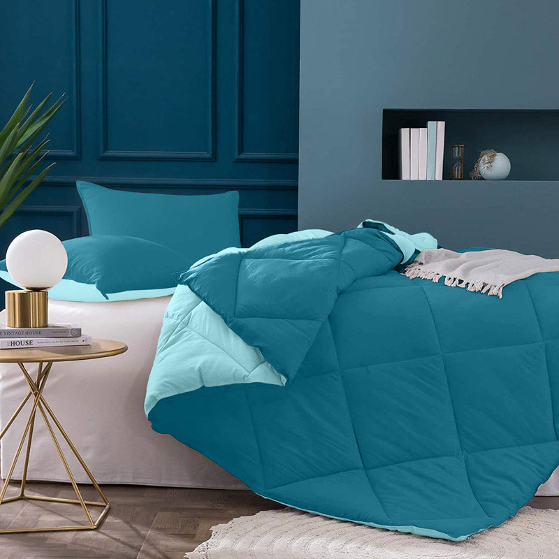 Buy Nihara Reversible Comforter - Aqua & Turquoise Comforters & AC Quilts from Vaaree