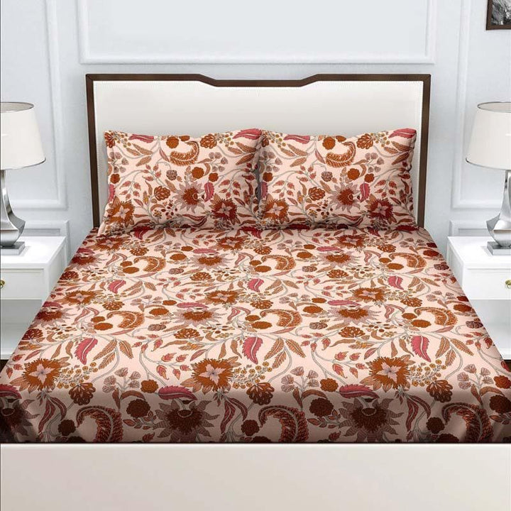 Buy Rayisa Printed Bedsheet - Pink at Vaaree online | Beautiful Bedsheets to choose from