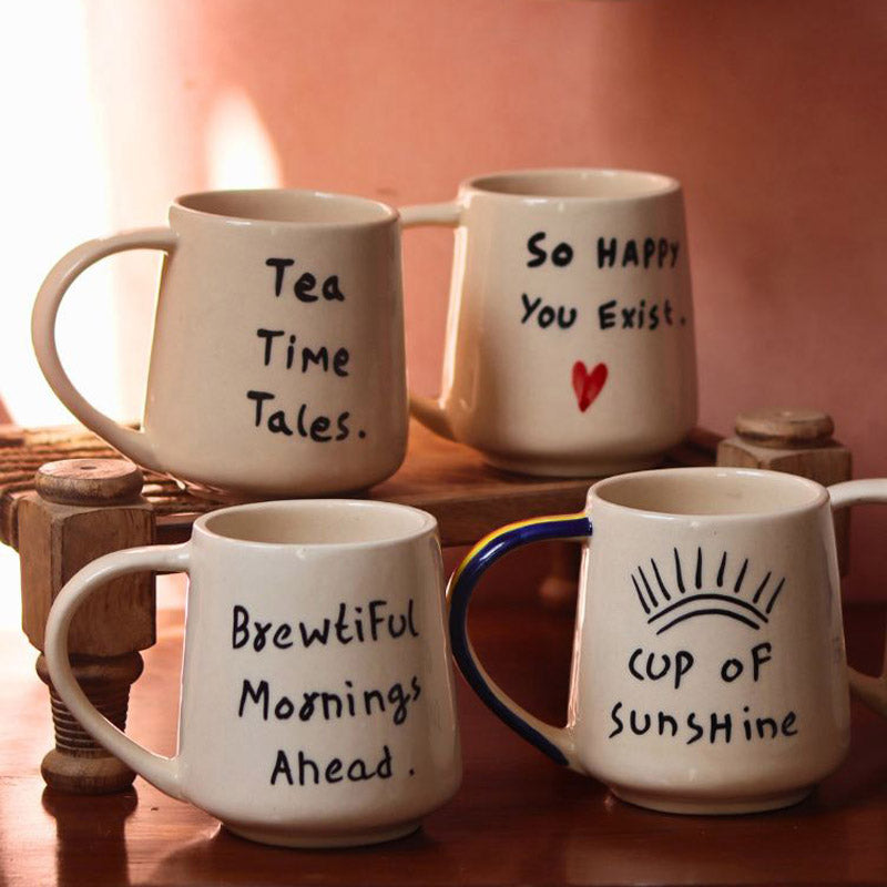 Buy Tea Time Tales Cup (250 ML) - Set of Six Mug & Tea Cup from Vaaree