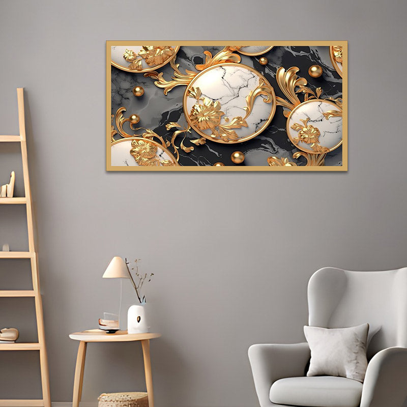 Buy Goldo Pearls Wall Painting With Frame Wall Art & Paintings from Vaaree