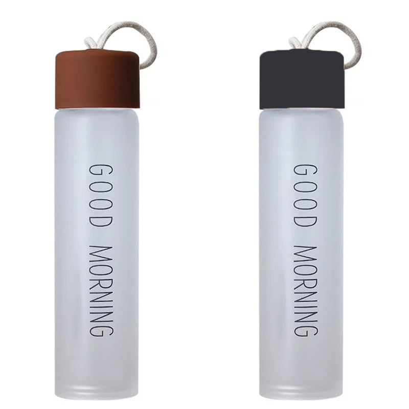 Bottle - Happy Morning 330 ML Water Bottle (Brown & Black) - Set Of Two