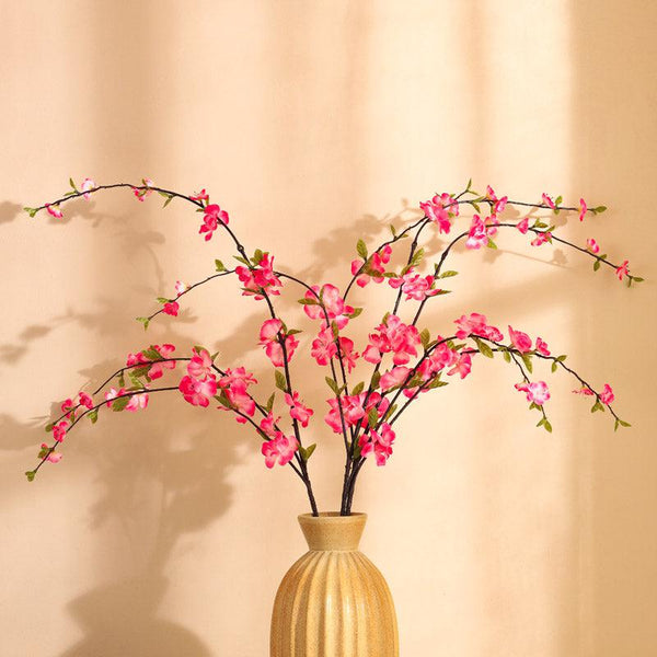 Buy Faux Realistic Cherry Blossom Flower Stick - Pink Artificial Flowers from Vaaree