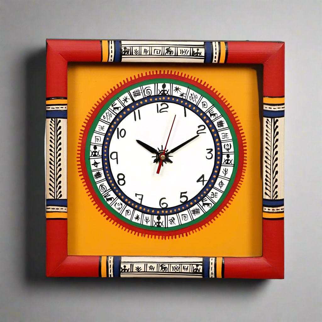 Buy Dosera Warli Wall Clock Wall Clock from Vaaree