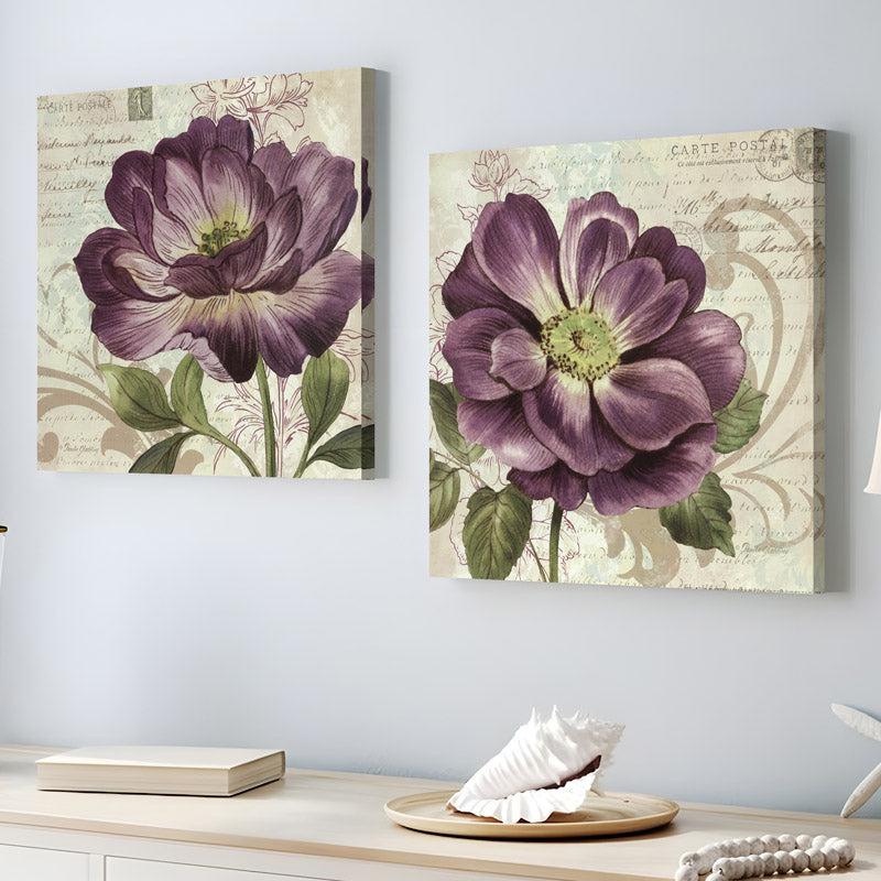 Buy Purple Peony Wall Art Wall Art & Paintings from Vaaree