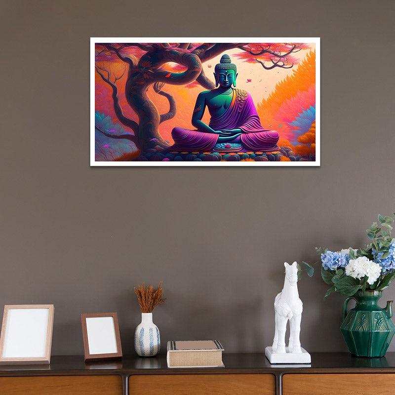 Buy Divine Gautam Buddha Wall Painting With Frame Wall Art & Paintings from Vaaree