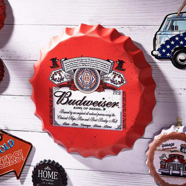 Buy Budweiser Red Bottle Cap Wall Accent Wall Accents from Vaaree