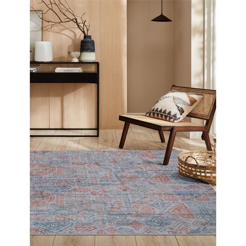 Buy Yanika Boho Carpet - Blue & Red Carpet from Vaaree