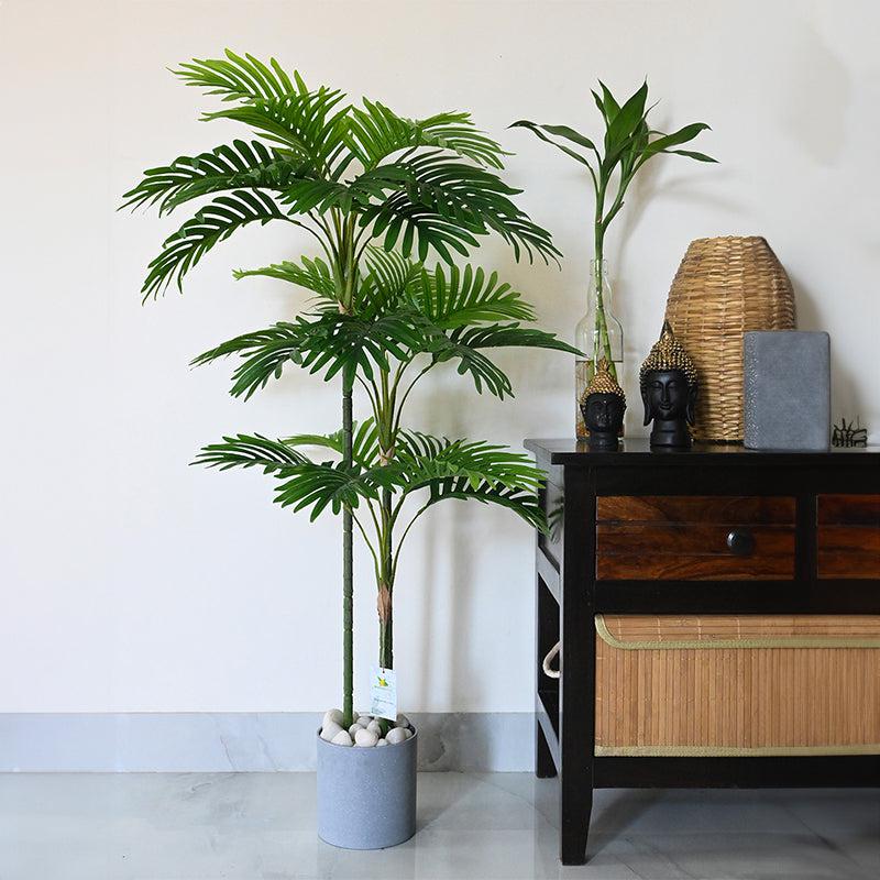 Buy Faux Everlasting Areca Palm Plant With Pot - 3.6 Feet Artificial Plants from Vaaree