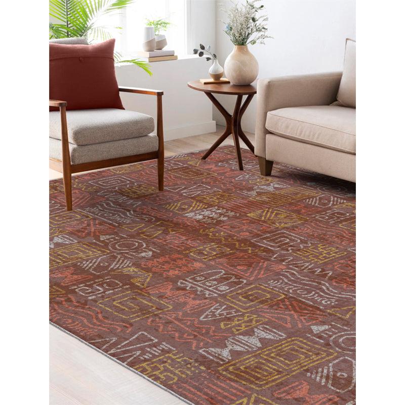 Buy Yanika Boho Carpet - Maroon Carpet from Vaaree