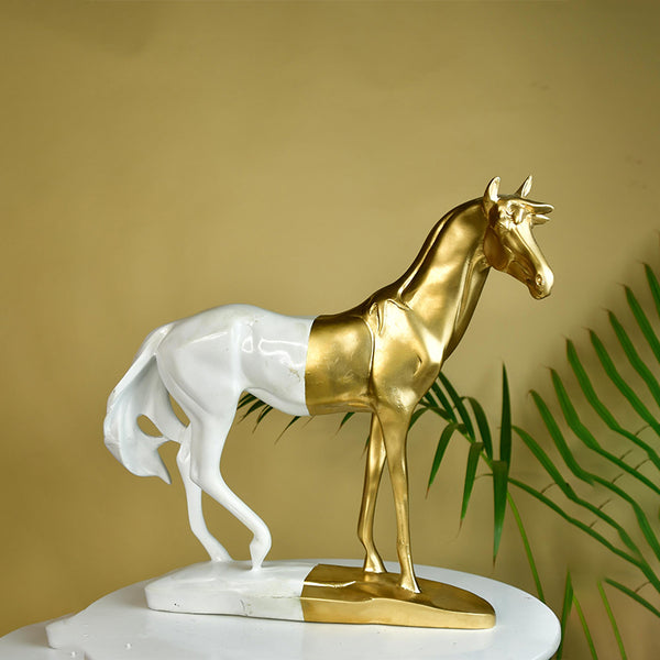 Buy Turaga Naksh Showpiece - White & Gold Showpieces from Vaaree