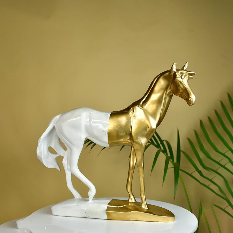 Buy Turaga Naksh Showpiece - White & Gold Showpieces from Vaaree