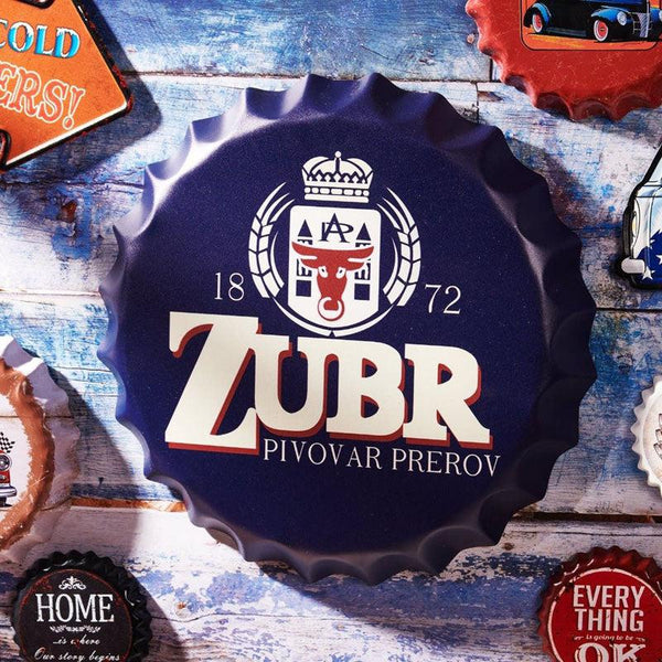 1872 Zubr Bottle Cap Wall Accent