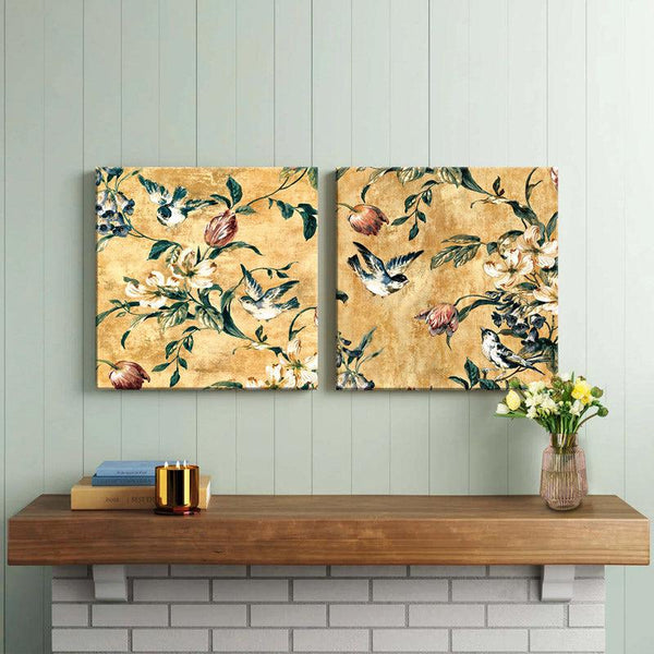 Buy Griffith Floral Wall Art - Set Of Two Wall Art & Paintings from Vaaree