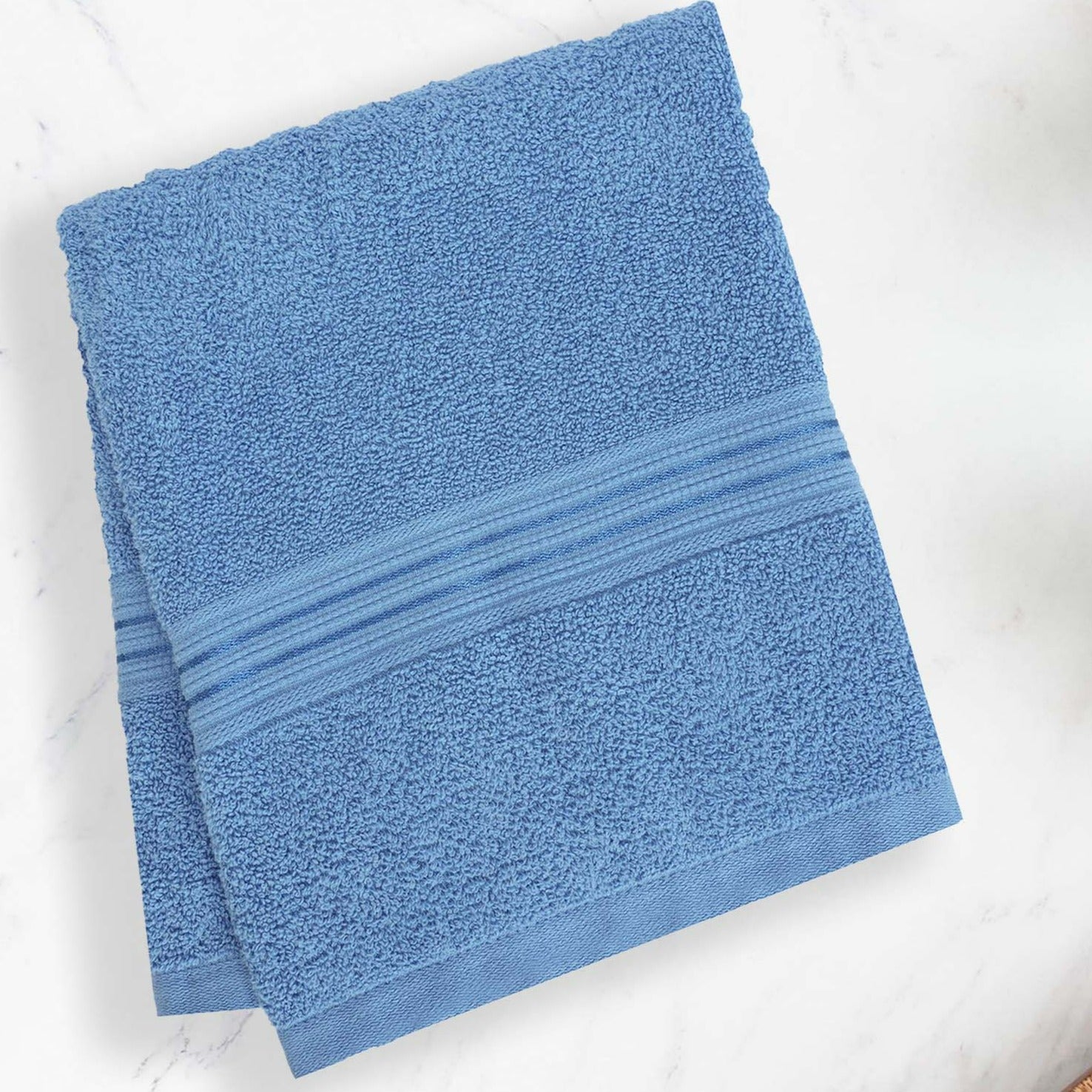 Buy Micro Cotton LuxeDry Solid Bath Towel - Blue Bath Towels from Vaaree