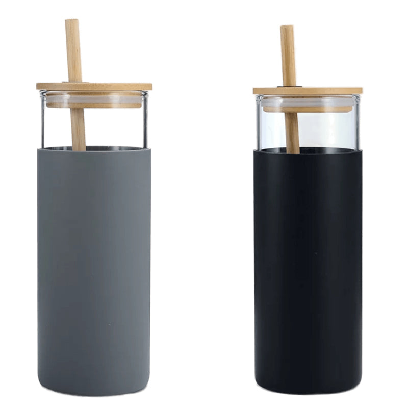 Sipper - Riva Sipper 450 ML Tumbler (Gray & Black) - Set Of Two