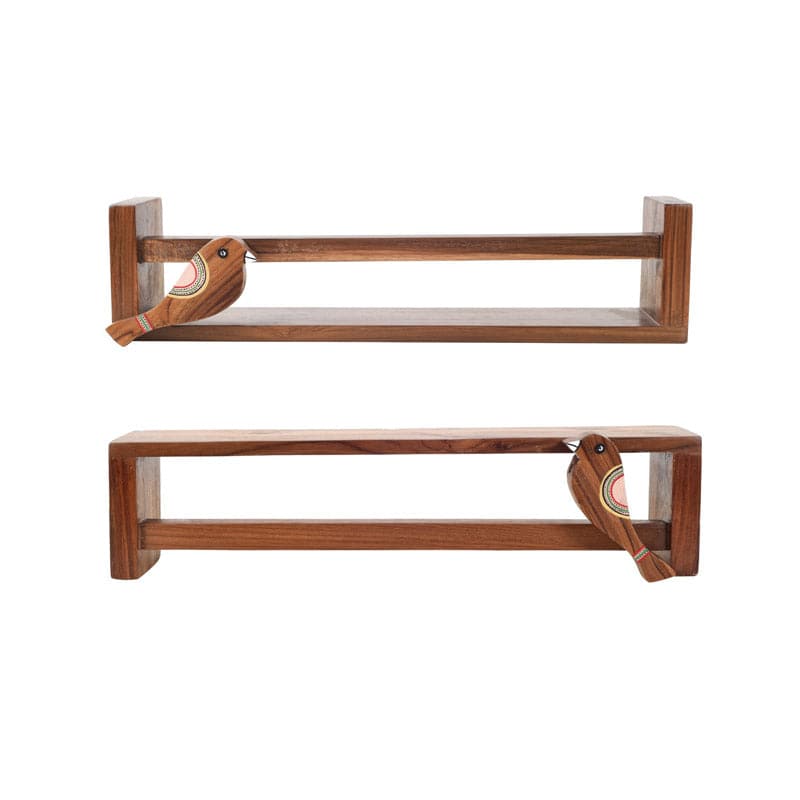 Shelves - Teak Wall Shelf - Set Of Two