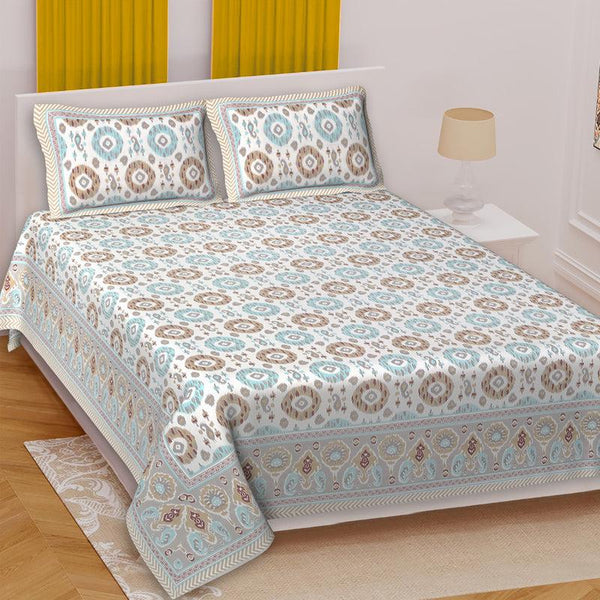 Buy Sienna Ethnic Bedsheet - Brown Bedsheets from Vaaree