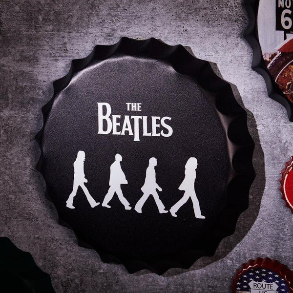 The Beatles Bottle Cap Wall Accent