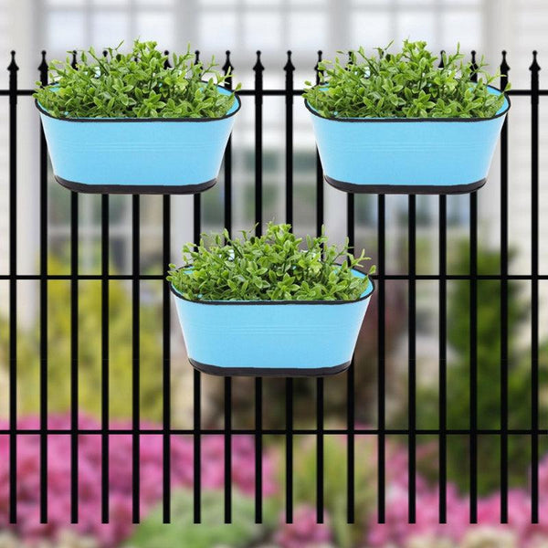 Buy Blossom Nest Planter (Blue) - Set Of Three Pots & Planters from Vaaree