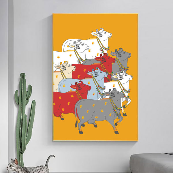 Buy Nandi Pichawi Hue Wall Art Wall Art & Paintings from Vaaree