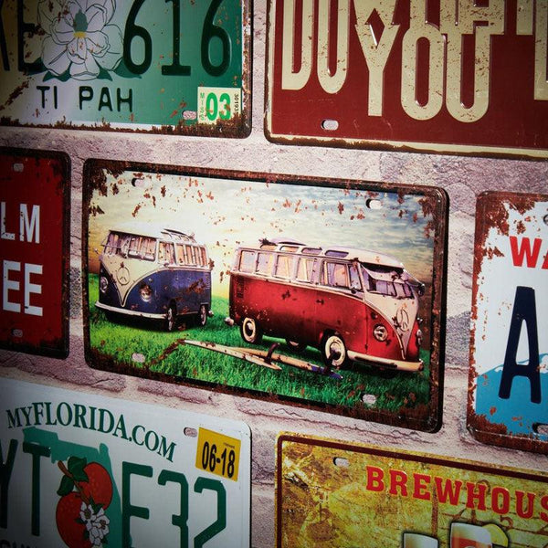 Buy Volkswagen Van Sign Plate Wall Accent Wall Accents from Vaaree