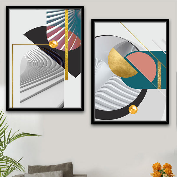 Buy Honeybelle Abstract Wall Art - Set Of Two Wall Art & Paintings from Vaaree