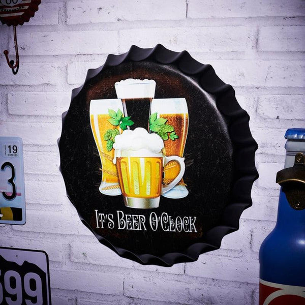 Buy Its Beer O Clock Bottle Cap Wall Accent Wall Accents from Vaaree