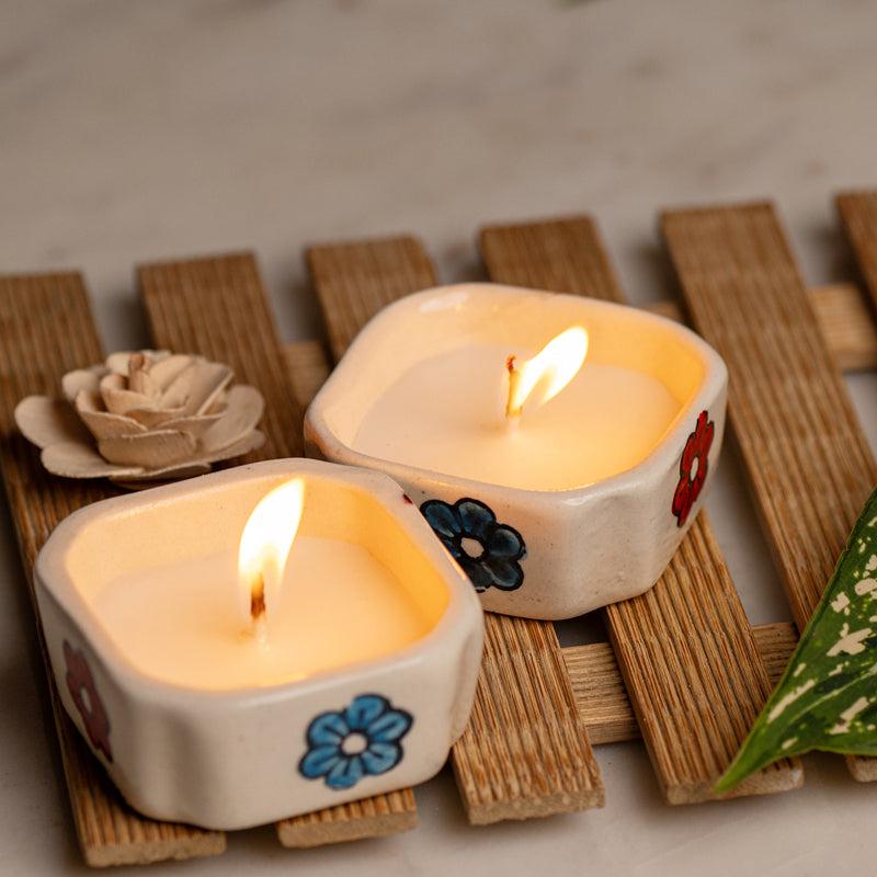 Buy Flower Rich Active Breeze Scented Candle - Set Of Two Candles from Vaaree