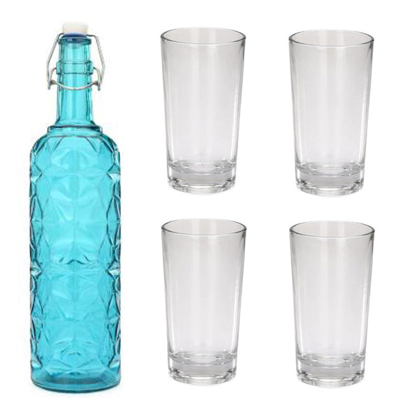 Buy Ford 1000 ML Water Bottle With 250 ML Glass - Five Piece Set Bottle from Vaaree