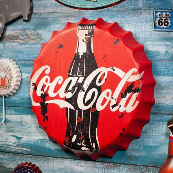 Red Coca Cola Bottle Cap Wall Accent