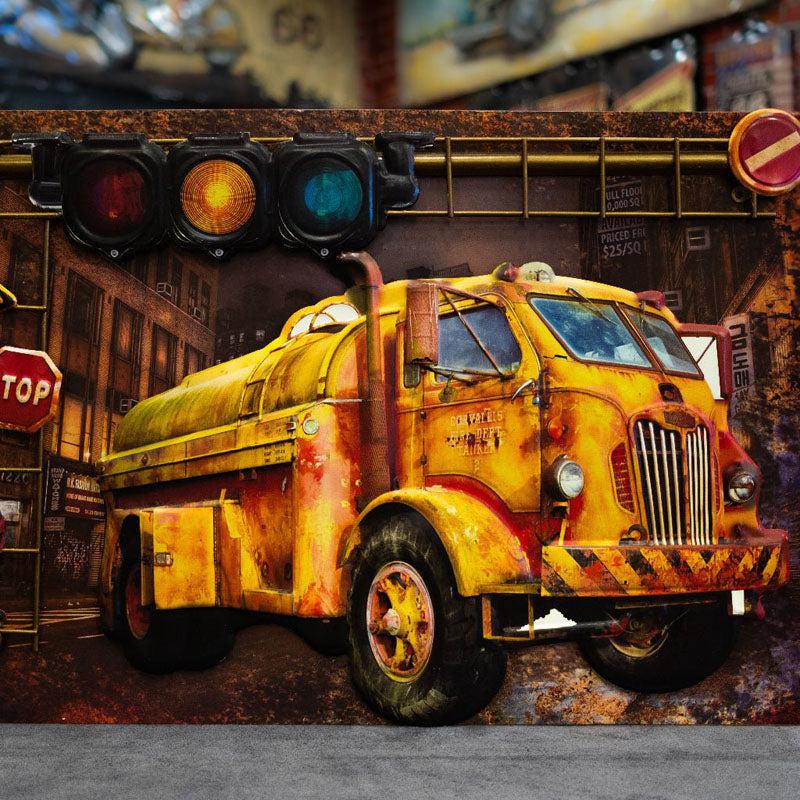 Buy Retro Gas Truck Wall Accent Wall Accents from Vaaree