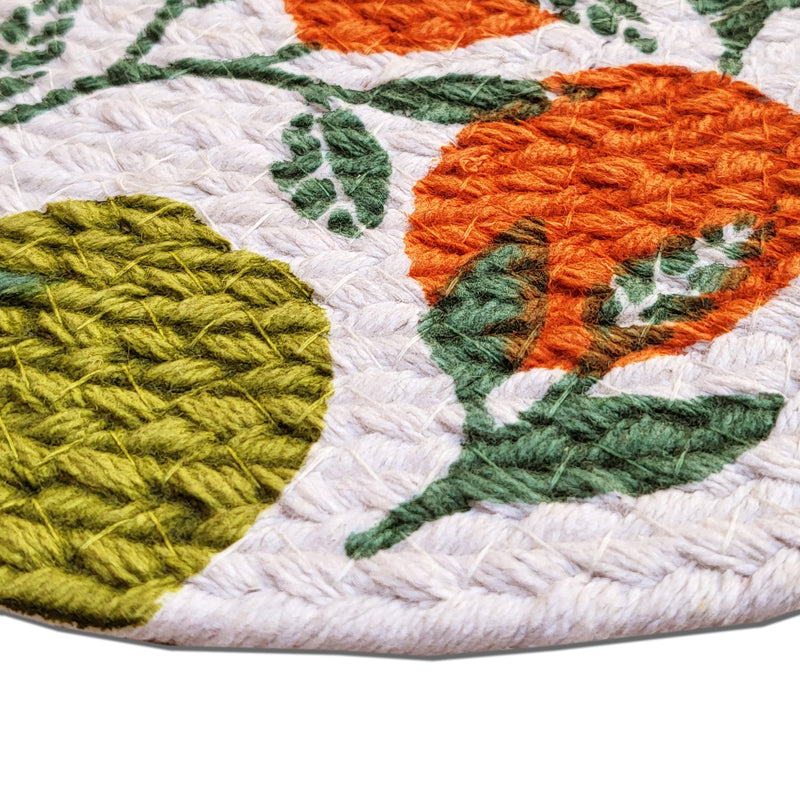 Table Mat - Fruity Farm Placemat - Green & Rust