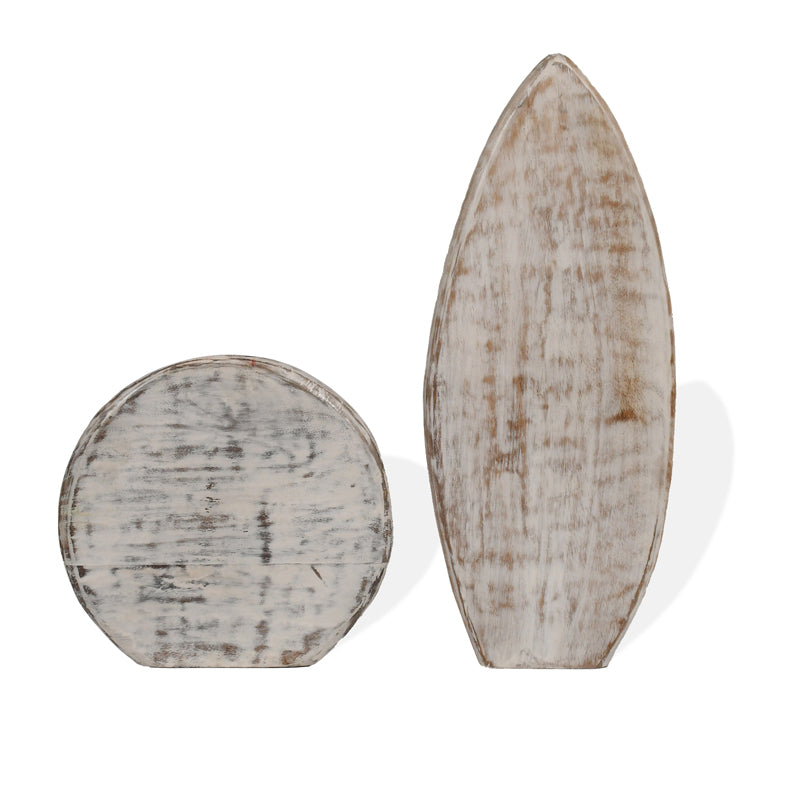 Buy Kahia Mango Wood Vase - Set Of Two Vase from Vaaree