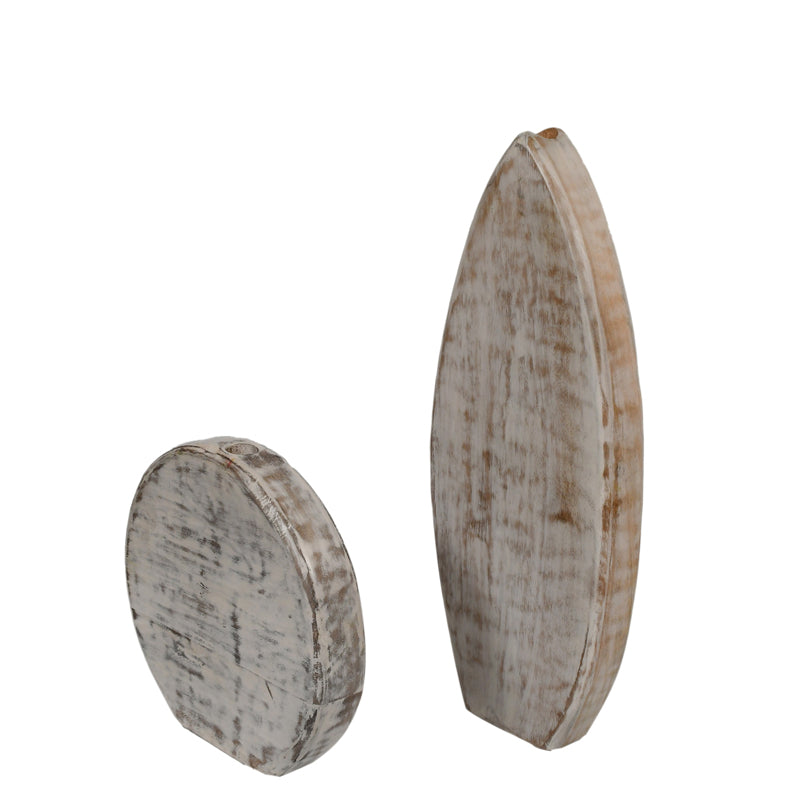 Vase - Kahia Mango Wood Vase - Set Of Two