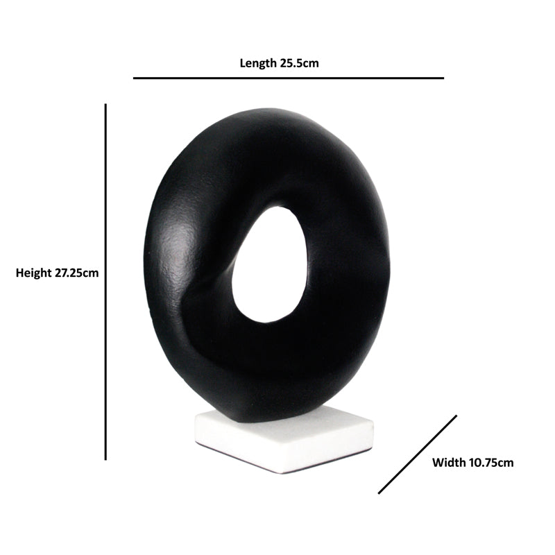 Buy Astroy Donut Showpiece - Black Showpieces from Vaaree