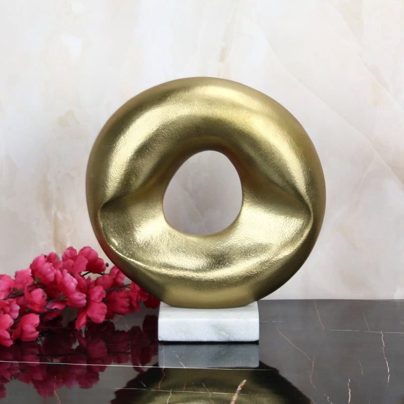 Buy Astroy Donut Showpiece - Gold Showpieces from Vaaree