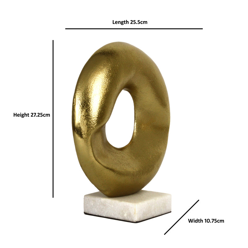 Buy Astroy Donut Showpiece - Gold Showpieces from Vaaree