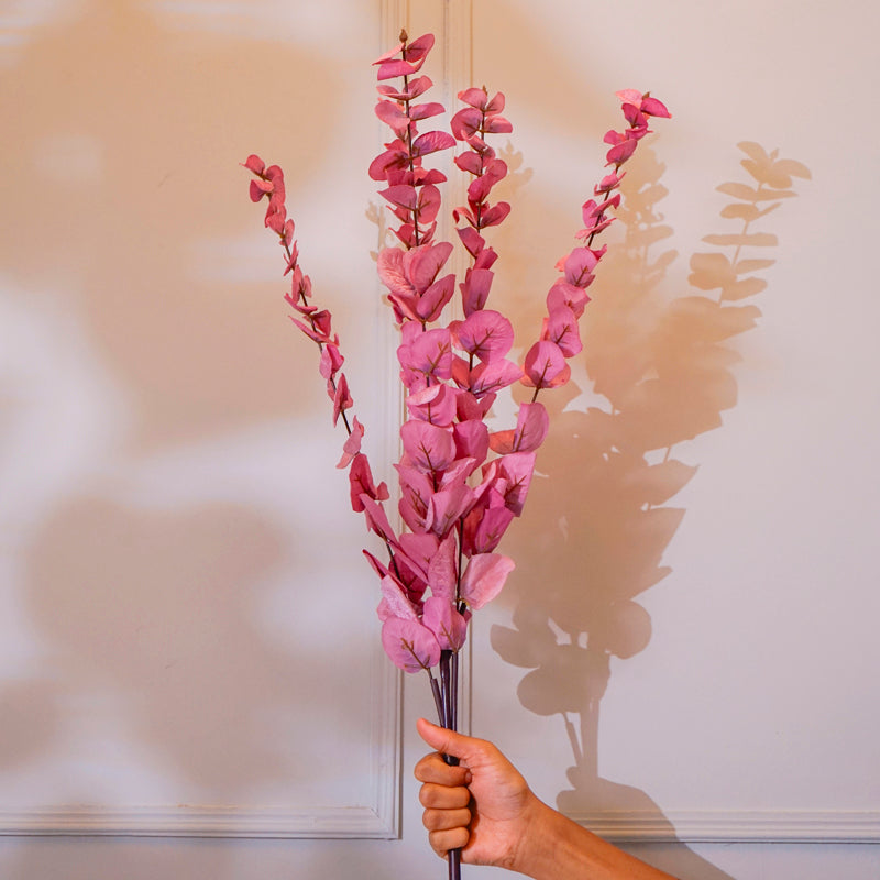 Buy Faux Eucalyptus Leaf Stick (Purple) - 41 CM Artificial Flowers from Vaaree