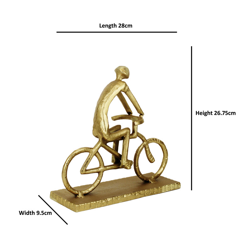 Buy Cycling All Day Showpiece - Gold Showpiece from Vaaree