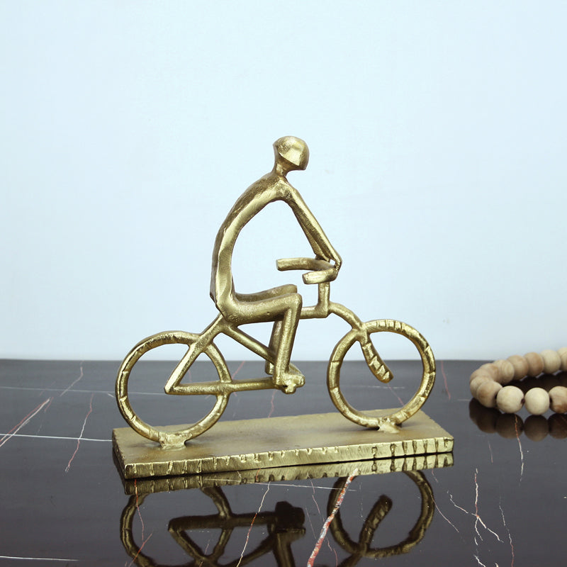 Buy Cycling All Day Showpiece - Gold Showpiece from Vaaree