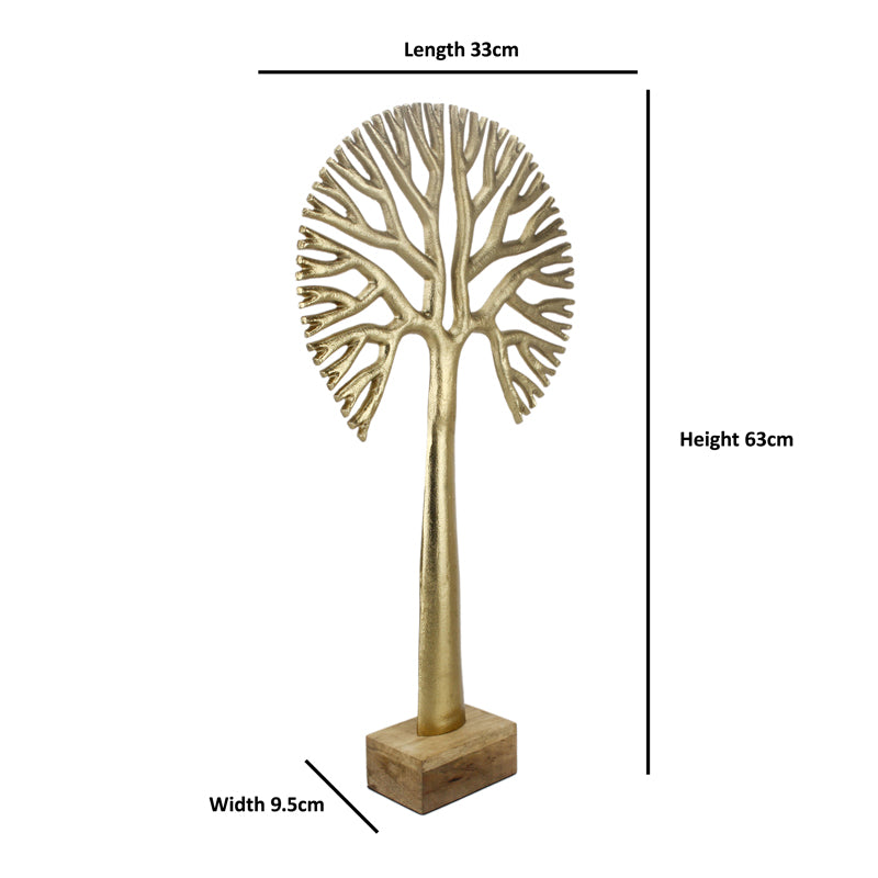 Buy Masai Agna Tree Showpiece - Gold Showpieces from Vaaree