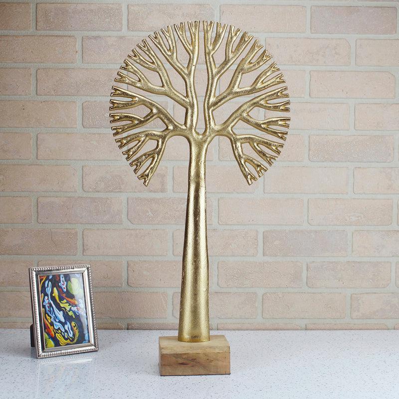 Buy Masai Agna Tree Showpiece - Gold Showpieces from Vaaree