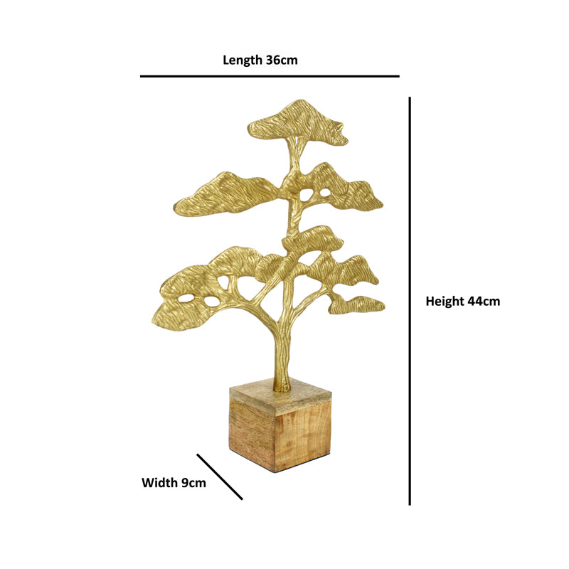 Buy Glamo Tribal Tree Showpiece - Gold Showpiece from Vaaree