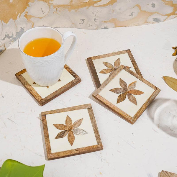 Buy Floral Fuse Coaster - Set Of Four Online in India | Coaster on Vaaree