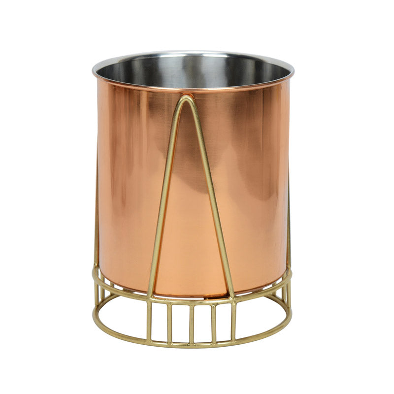 Buy Zenva Stainless Steel Planter - Copper & Gold Pots & Planters from Vaaree