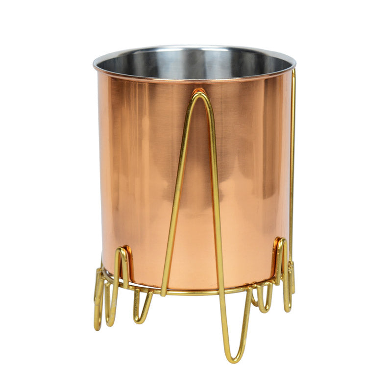 Buy Retsa Stainless Steel Planter - Copper & Gold Pots & Planters from Vaaree