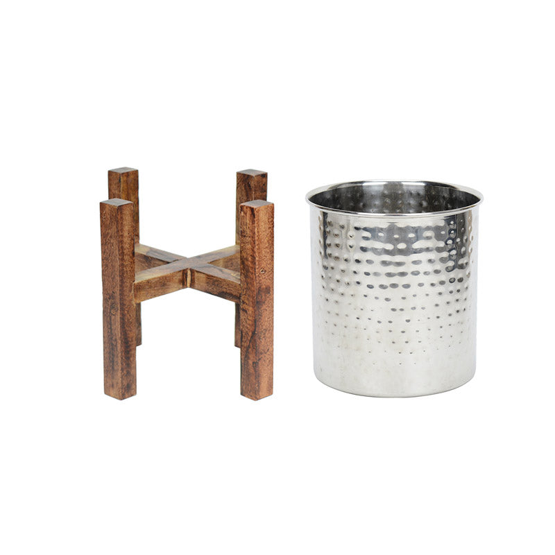 Buy Hita Stainless Steel Planter - Silver Pots & Planters from Vaaree