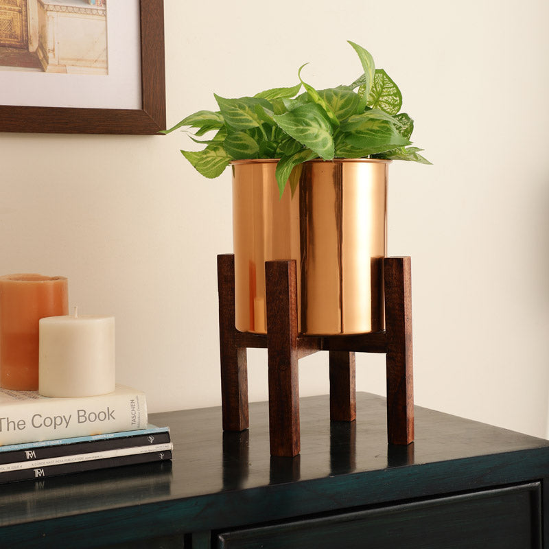 Buy Hita Stainless Steel Planter - Copper Pots & Planters from Vaaree