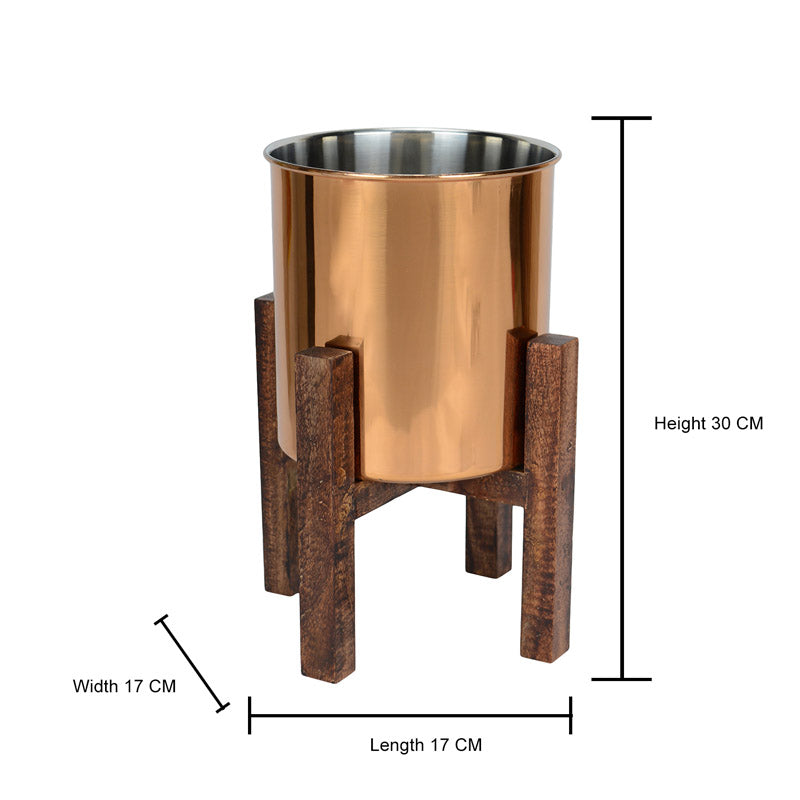 Buy Hita Stainless Steel Planter - Copper Pots & Planters from Vaaree